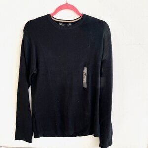 NWT Banana Republic Men 100% Cotton Crewneck Sweater Medium NAVY